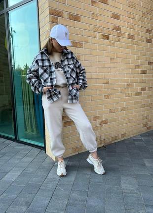 Стильна сорочка з кашеміру . байкова сорочка. тепла сорочка на осінь .4 фото