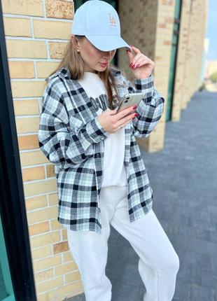 Стильна сорочка з кашеміру . байкова сорочка. тепла сорочка на осінь .7 фото