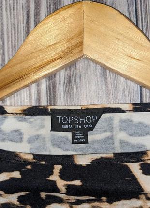 Тонка трикотажна сукня міді із віскози в зміїний принт topshop #756 фото