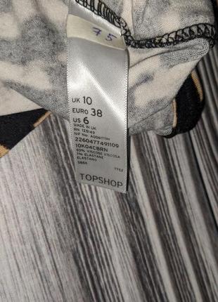 Тонка трикотажна сукня міді із віскози в зміїний принт topshop #757 фото