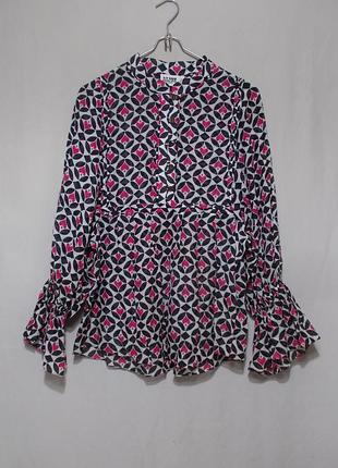 Блуза с карточным принтом хлопок-шелк 'alice by temperley' 44р