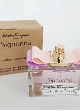 Оригинальный salvatore ferragamo signorina 100 ml tester ( сальватор феррагамо сигрина ) туалетная вода