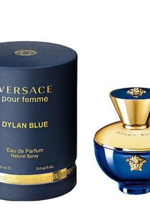 Оригинал versace dylan blue pour femme 100 ml (уверсаче благородный блю ) парфюмированная вода2 фото