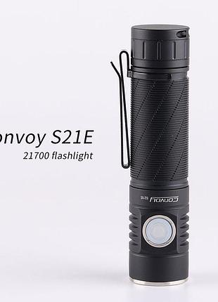 Convoy s21e фонарь 21700 usb type-c зарядка / зелёный / чёрный