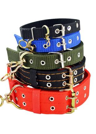 Прочный усиленый ошейник черный для собак и котов 60 см