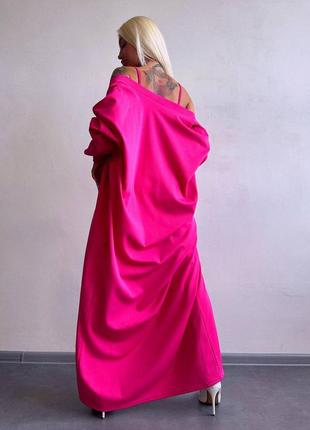 Комплект платье макси с разрезом + кардиган из теплого рубчика3 фото