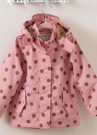 Розкішна дитяча куртка, дощовик, вітровка на флісі для дівчинки від tchibo (чібо), німеччина, 98-1282 фото