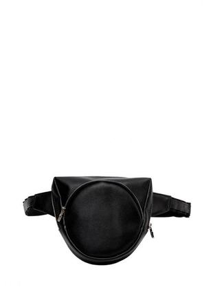 Жіноча чорна сумка кросбоді сумка на пояс бананка чорна бананка сумка на пояс стильна поясна сумка