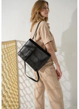 Стильний жіночий рюкзак для прогулянок жіночий рюкзак tammy колір чорний рюкзак жіночий з натуральної шкіри