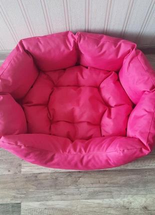 Лежак для собак 50х65см розовая лежанка для средних собак4 фото