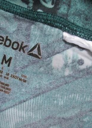 Фирменные спортивные лосины принт геометрическая абстракция reebok оригинал8 фото