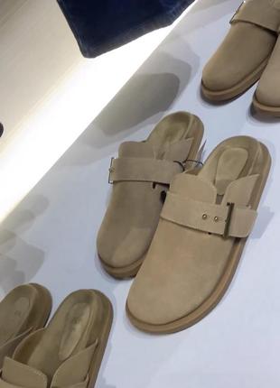 Сабо клоги зара zara замшеві новинка в стилі біркіншток