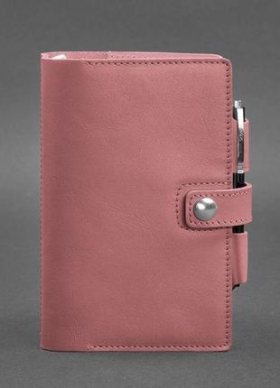 Женский кожаный блокнот премиум класса розовый блокнот из натуральной кожи софт-бук ручной работы женский5 фото