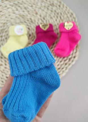 Носки махра для новорожденного размер 0 (от 0 до 6 месяцев)