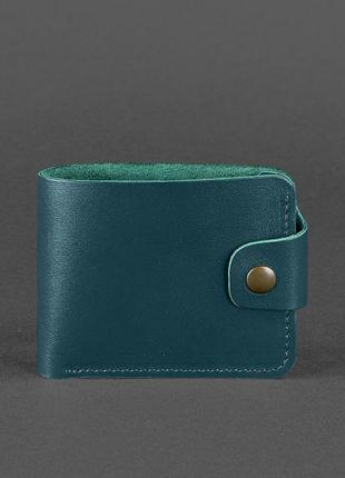 Зручне портмоне з натуральної шкіри зелене якісний гаманець преміум класу стильний жіночий гаманець5 фото