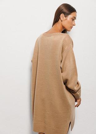 Свободное вязаное платье туника oversize4 фото