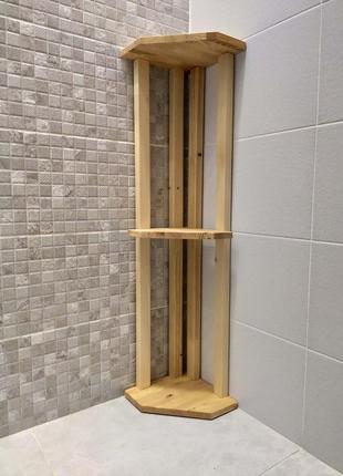 Кутова полиця дерев’яна. полиці на стіну кутові у ванну8 фото