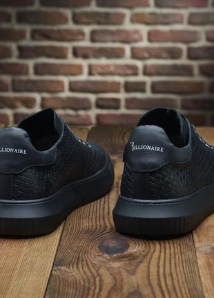 Чоловічі кеди billionaire, круті шкіряні кросівки, молодежные кеды /кроссовки
