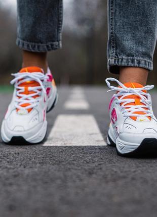 Кроссовки женские nike m2k tekno, белые / розовые (найк м2к текно, найки, кросівки)4 фото