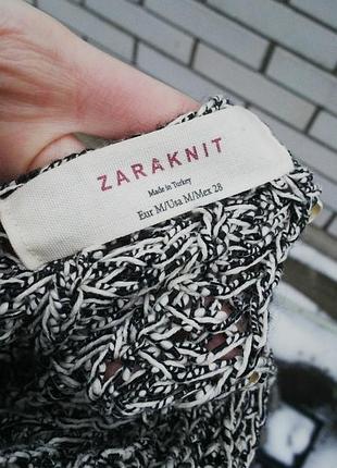 В'язаний ,ажурний кардиган,кофта без застібки(меланж) від zara 3
