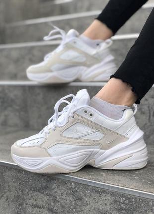 Кроссовки женские nike m2k tekno, белые (найк м2к текно, найки, кросівки)