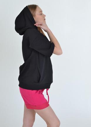 Футболка оверсайз для беременных и кормящих черная стильная футболка 42-56рр3 фото