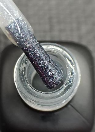 Rubber топ milano зі срібним шиммером,
silver top shimmer, 12 мл