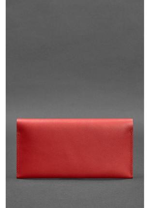 Кожаный женский тревел-кейс красный органайзер для документов для женщин холдер-клатч ручной работы4 фото