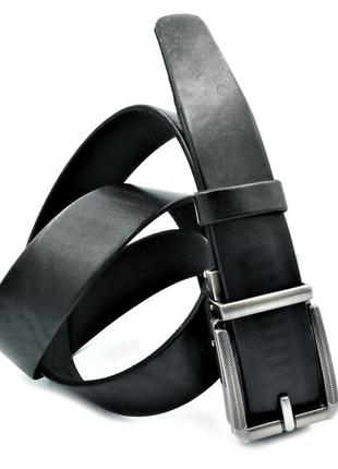 Мужской кожаный ремень-автомат чёрный кожаный пояс премиум класса современный качественный ремень для мужчины2 фото