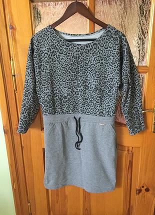 Трикотажное платье худи zara