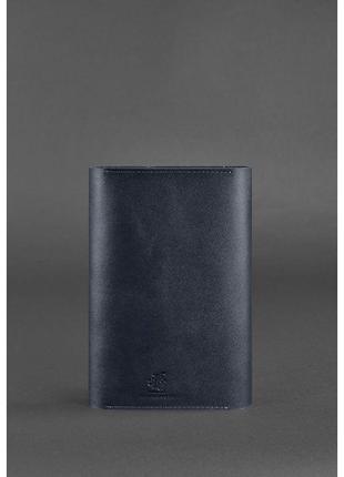Кожаный блокнот для мужчин и женщин темно-синий блокнот софт-бук ручной работы из натуральной кожи5 фото