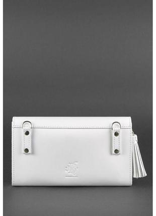 Белая кожаная женская сумка элис женская сумка трансформер люкс класса элегантная сумка для девушек кожаная4 фото