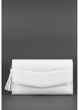 Белая кожаная женская сумка элис женская сумка трансформер люкс класса элегантная сумка для девушек кожаная2 фото