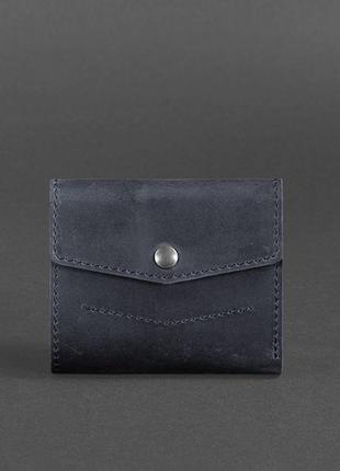 Кожаный кошелек цвет cиний качественный мужской кошелек красивый кошелек мужской кошелек из натуральной кожи5 фото