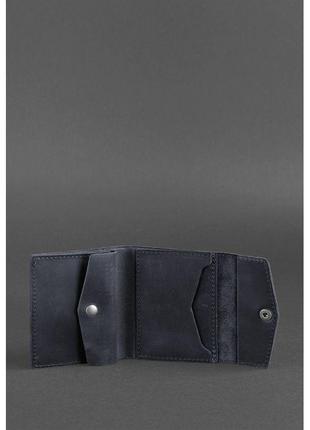 Кожаный кошелек цвет cиний качественный мужской кошелек красивый кошелек мужской кошелек из натуральной кожи3 фото