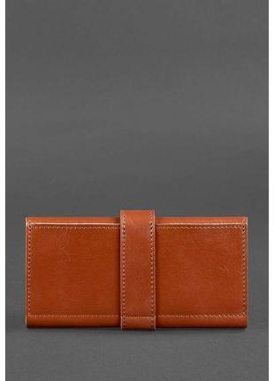 Качественное кожаное портмоне светло-коричневое удобный кошелек из натуральной кожи стильное кожаное портмоне4 фото