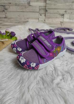 Детские тапочки super gear мокасины текстильные на липучке фиолетовые размер 263 фото