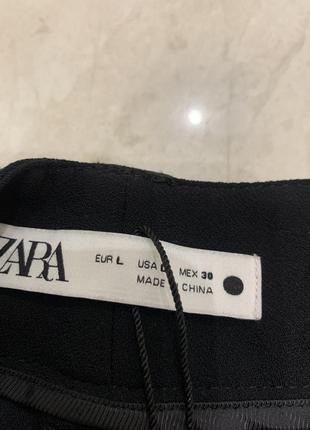 Брюки базовые черные zara женские брюки9 фото