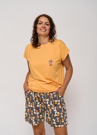 Батальный женский  комплект с шортами  nicoletta 28026