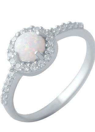 Серебряное кольцо с опалом 0.558ct, вес изделия 1,54 гр (2040798) 18 размер