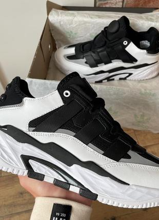 Кросівки чоловічі adidas niteball black white 2 41 розмір