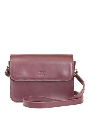 Женская кожаная мини сумка moment бордовая качественная женская сумка через плечо красивая сумка для девушки