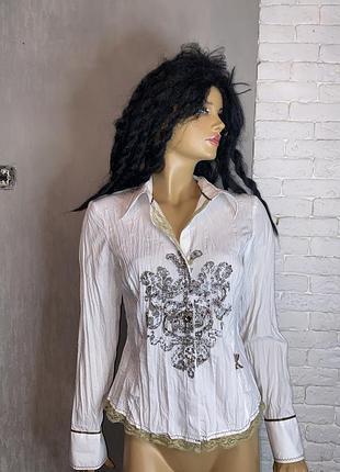 Оригінальна сорочка блуза жатка biba, s