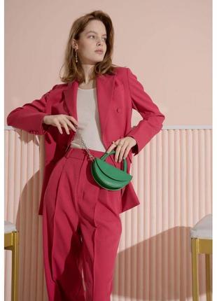 Модная женская сумка на цепочке женская кожаная мини-сумка сhris micro зеленая миниатюрная женская сумочка