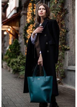 Шкіряна жіноча сумка шоппер d. d. зелена сумка шоппер преміум класу жіноча стильна сумка шоппер9 фото