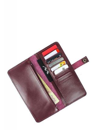 Якісний жіночий гаманець жіноче портмоне з натуральної шкіри шкіряне жіноче портмоне колір винний
