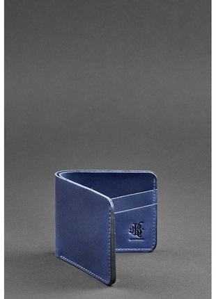 Качественное мужское портмоне мужское кожаное портмоне синее удобный мужской кошелек премиум класса портмоне4 фото