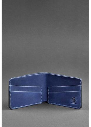 Качественное мужское портмоне мужское кожаное портмоне синее удобный мужской кошелек премиум класса портмоне3 фото
