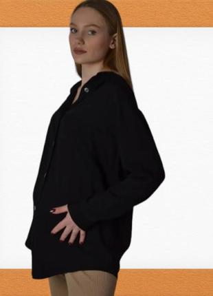 Блуза для вагітних margaret чорна сорочка для вагітних
