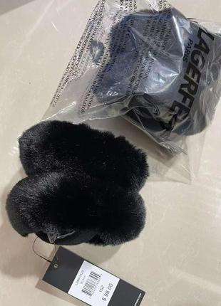 DKNY logo slider slippers in black